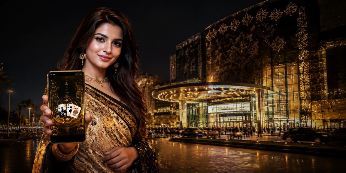 ঢাকায় অনলাইন ক্যাসিনো টেবিল গেম খেলার দৃশ্য, মহিলা পরনে শাড়ি